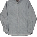 Tommy Hilfiger Checked Shirt - Large Gray Cotton