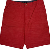 Tommy Hilfiger Chino Shorts - 32W 10L Red Cotton