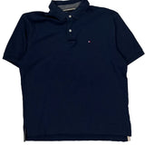 Tommy Hilfiger Polo Shirt - Large Navy Cotton