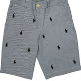 Polo By Ralph Lauren Striped Chino Shorts - Medium White Cotton