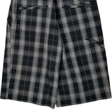 Dickies Checked Shorts - 30W 10L Black Cotton Blend
