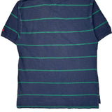 Tommy Hilfiger Striped Polo Shirt - Large Blue Cotton