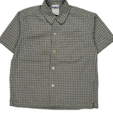 Age 6 Oshkosh Checked Short Sleeve Shirt - Small Grey Cotton