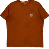 Carhartt T-Shirt - Large Orange Cotton