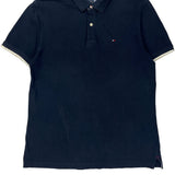 Tommy Hilfiger Polo Shirt - Large Navy Cotton