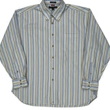 Tommy Hilfiger Striped Shirt - 2XL Green Cotton