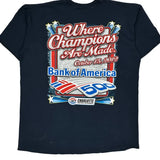 Made In USA Charlotte Motor Speedway Jensen Nascar T-Shirt - 2XL Navy Cotton