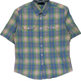 Tommy Hilfiger Checked Short Sleeve Shirt - Large Multicoloured Cotton