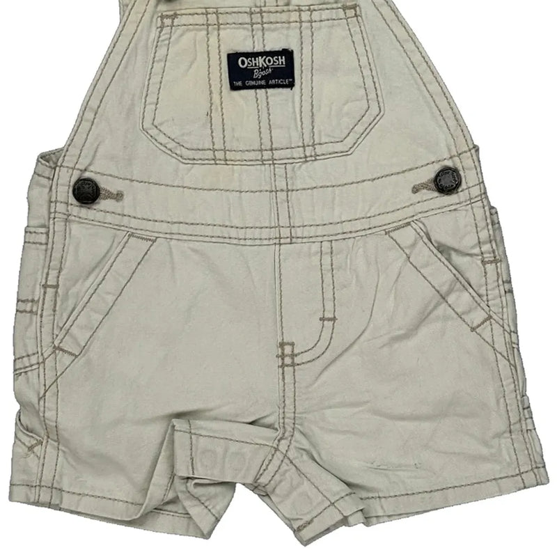 6 Months Oshkosh Dungarees - 3XS Cream Cotton