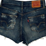Levis Denim Shorts - 29W UK 8 Dark Wash Denim