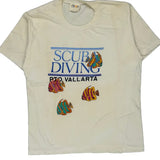 Scuba Diving Deor Single Stitch T-Shirt - XL Cream Cotton
