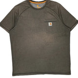 Carhartt T-Shirt - Large Grey Cotton