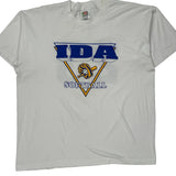 Softball Fruit Of The Loom T-Shirt - XL Blue Cotton Blend