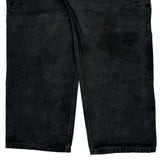 Carhartt Double Knee Carpenter Trousers - 34W 30L Black Cotton