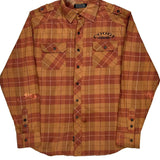 Coogi Checked Flannel Shirt - XL Brown Cotton