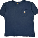 Carhartt T-Shirt - Large Blue Cotton