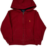 Age 3 Polo By Ralph Lauren Hoodie - XS Red Cotton