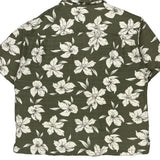 Caribbean Joe Floral Hawaiian Shirt - XL Green Viscose