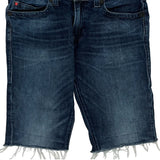 Manchester United True Religion Denim Shorts - 34W 11L Dark Wash Cotton