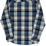 Wrangler Checked Flannel Shirt - Medium Blue Cotton