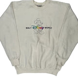 Made In USA Disney Sweatshirt - Large White Cotton Blend