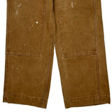 Carhartt Double Knee Carpenter Trousers - 32W 28L Brown Cotton