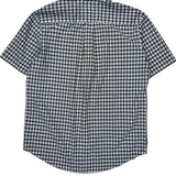 Tommy Hilfiger Checked Short Sleeve Shirt - Medium Blue Cotton