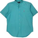 Ralph Lauren Short Sleeve Shirt - Large Blue Cotton
