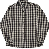 Lee Checked Flannel Shirt - Large Black & White Cotton