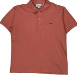 Vintage Lacoste Polo Shirt - Medium Red Cotton