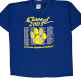 Class Of 2003 Jerzees Graphic T-Shirt - XL Blue Cotton Blend