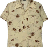 Triumph Floral Hawaiian Shirt - Medium Cream Polyester
