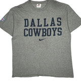 Dallas Cowboys Nike Graphic T-Shirt - Large Grey Cotton
