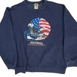 An American Tradition Fruit Of The Loom Football Sweatshirt - XL Navy Cotton