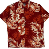 Van Heusen Floral Hawaiian Shirt - XL Red Cotton