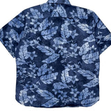 Joseph Abboud Hawaiian Shirt - XL Blue Cotton