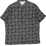 Tasso Elba Floral Hawaiian Shirt - Large Multicoloured Linen