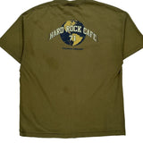 Cayman Islands Hard Rock Cafe Graphic T-Shirt - XL Green Cotton