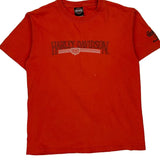 Harley Davidson Graphic T-Shirt - Large Red Cotton