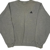Adidas Sweatshirt - Large Gray Cotton