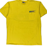 Oneita Single Stitch T-Shirt - XL Yellow Cotton