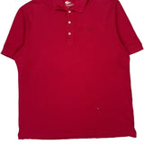 Lacoste Polo Shirt - 2XL Red Cotton