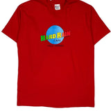 Single Stitch Hard Rain Cafe Hilo Hawaii Hanes Graphic T-Shirt - XL Red Cotton