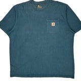Fishing Carhartt Graphic T-Shirt - XL Blue Cotton