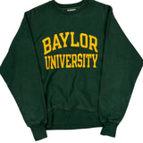 Baylor University, Reverse Weave Champion College Sweatshirt - Small Green Cotton