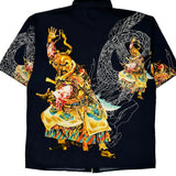 Boom X Graphic Hawaiian Shirt - 2XL Navy Polyester