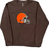 Cleveland Browns N.F.L. Pro Line Sweatshirt - 2XL Brown Cotton Blend