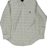 Age 10-12 Ralph Lauren Checked Shirt - Medium Cream Cotton