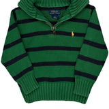Age 3 Polo By Ralph Lauren 1/4 Zip - XS Green Cotton