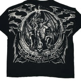 Liquid Blue Graphic T-Shirt - 4XL Black Cotton